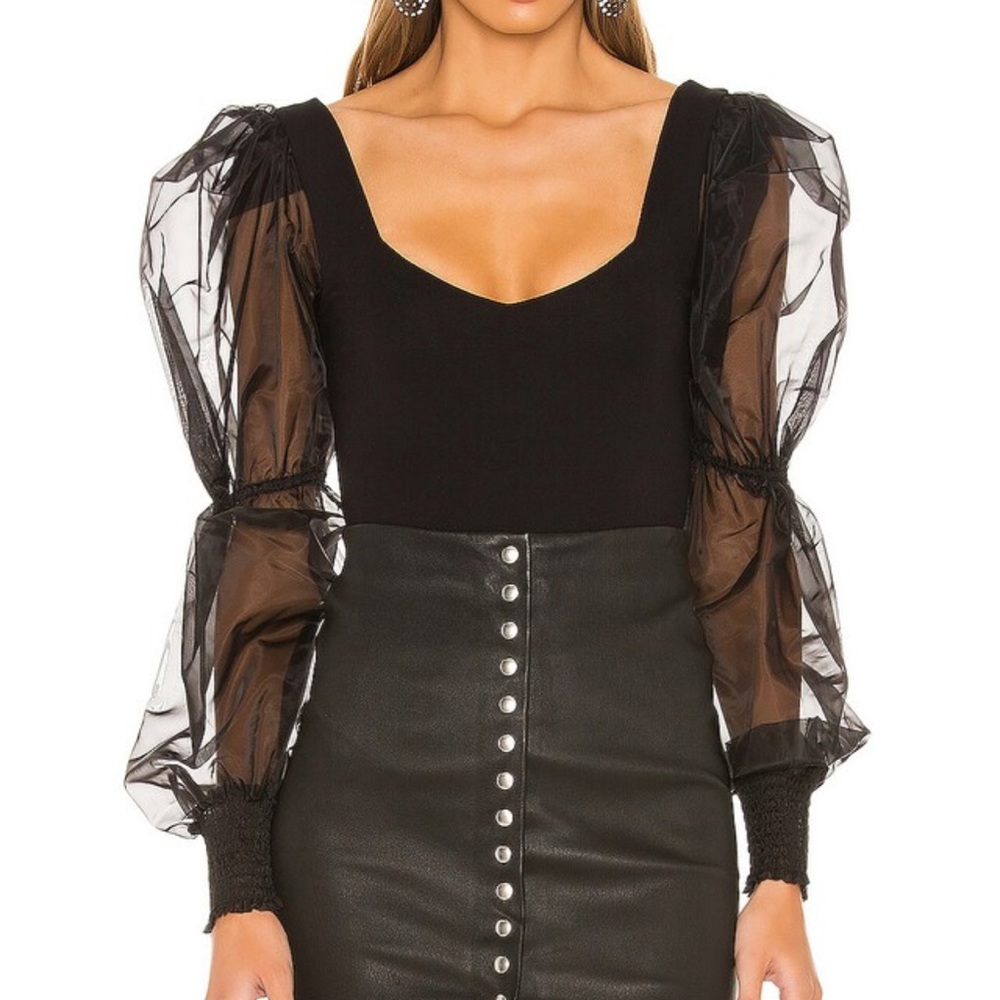 Fabrik Tulle Sleeve Bodysuit - Never Worn